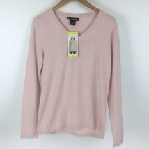 DKNY Womens Rhinestone Embellished Sweater Size Small Color Pink - $58.05