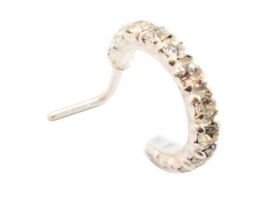 Neuf ! 925 Argent Sterling L Forme Nez Bague Clou Boucle Lab-Created Moi... - $22.91