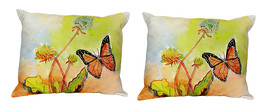 Pair of Betsy Drake Betsy’s Butterfly No Cord Pillows - £62.27 GBP