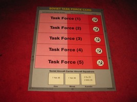 1988 The Hunt for Red October Board Game Piece: Soviet Task Force Card - $3.00