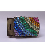 Rainbow Rhinestone-Look Military Style Closure 1&quot; Belt Buckle M211.21 - €3,47 EUR