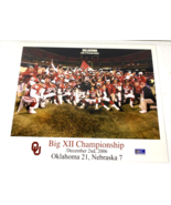 Big XII Championship 2006 OU Oklahoma Nebraska Game Photo 8x10 Team Foot... - €23,79 EUR