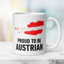 Patriotic Austrian Mug Proud to be Austrian, Gift Mug with Austrian Flag - £16.90 GBP