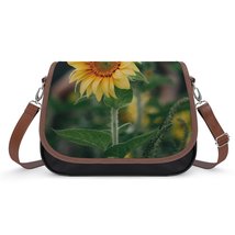 Mondxflaur Sunflowers Messenger Bag for Women PU Leather Crossbody Bag Fashion - £21.62 GBP