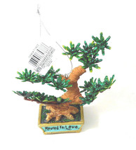 Kurt Adler Blue Bonsai Tree Ornament Rooted in Love - £8.02 GBP