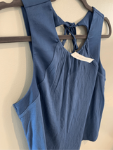 BANANA REPUBLIC Sleeveless Top-NEW Blue Viscose Lined Tie Back Small Womens - £13.14 GBP