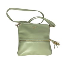 Amelie Galanti leather purse mint green crossbody adj strap bag  - $14.85