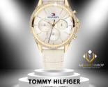 Tommy Hilfiger Women’s Quartz Cream Leather Strap White Dial 39mm Watch... - $119.44