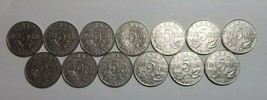 Canada 5 cents 1922 - 1936 lot of 14 pieces includes 1926 rare no reserve - $103.22