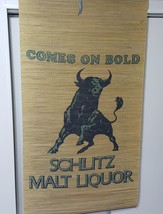 Vintage Schlitz Malt Liquor Bamboo Wall Hanging Bar Store Mat Comes On Bold 68&quot; - $38.79