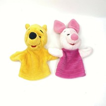 Piglet Hand Puppets Winnie the Pooh Disney Plush Stuffed Animal 9&quot; Lot of 2 - $8.74