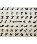 Nail Art 3D Decal Stickers Alphabets Letters Uppercase Black HBJY049 - $3.39