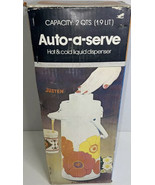 VTG Auto-a-Serve Flower Design 2qt Airpot 1970&#39;s coffee Hippy Retro Red ... - $795.15 MXN