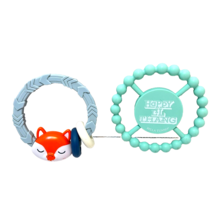 Itsy Ritsy and Bella Tunno Lot of 2 Baby Infant Silicone Teethers Rattle  - £12.44 GBP