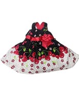Jessica Ann Baby Girl Size 3-6 Mos Cherries Dress Criss Cross Back Red B... - £7.09 GBP