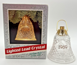 1989 Hallmark Lighted Loead Crystal Holiday Bell Dated 1989 U134 - $19.99