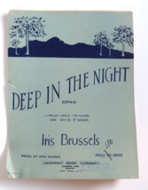 Deep In The Night Song by Iris Brussels Words by Sara Teasdale Vtg. Shee... - £7.74 GBP