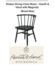 Shaker Dining Chair Natural - Hearth &amp; Hand™ with Magnolia (Brand New) - £58.87 GBP