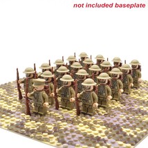 21pcs/lot WW2 Army Troops UK United Kingdom Military Soldiers Minifigures Block  - £23.58 GBP