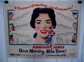 GOOD MORNING MISS DOVE!-JENNIFER JONES-1955-HALF SHEET  VG - £48.67 GBP