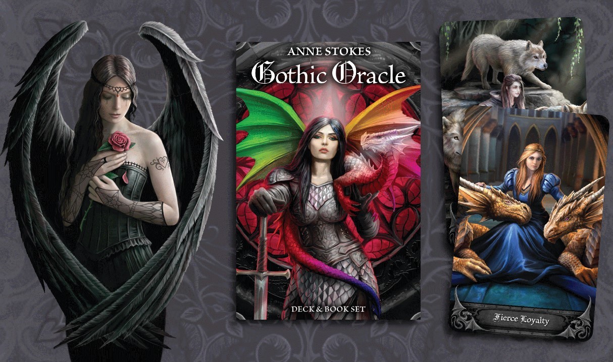Anne Stokes Gothic ﻿Holographic Oracle Cards ASG48  w/ Guidebook - $28.71
