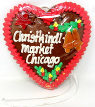 Christkindlmarket Chicago Gingerbread Cookie Christmas Decorated Handmade Heart - £8.45 GBP