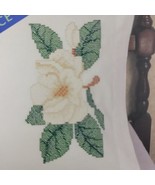 Magnolia Floral Embroidery Kit Makes 4 Pillow Dresser Scarf Doily Bucill... - £13.32 GBP