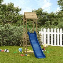Outdoor Garden Wooden Kids Children Playset Tower Frame With Slide Play House - £258.82 GBP