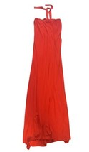 Victor Costa LTD Red Halter Gown Formal Dress – 51" Long – Size XS (12.5" Bust) image 5