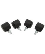 Black Plastic 360 Degree Swivel Caster Wheels, Set of 4, 1-1/8” Diameter Wheels, - $11.08 CAD