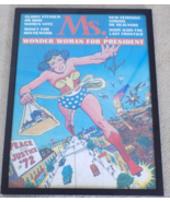 Rare 1972 Ms. Magazine No 1 Issue Wonder Woman For President Framed Art ... - £116.81 GBP