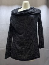 Estelle Womens Black Cowl Neck Sweater Top Size L Career wear Business C... - $244.43 MXN