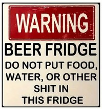 Warning Beer Fridge Novelty Refrigerator Magnet Perfect For Man Cave NEW! - £6.11 GBP