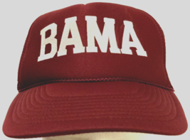 ALABAMA CRIMSON TIDE Vintage 90s NCAA Maroon Trucker Mesh BAMA Cap Hats ... - $18.30