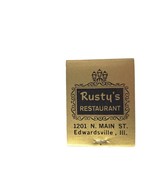 Vintage Matchbook Rusty&#39;s Restaurant Edwardsville IL Full Unstruck Adver... - $19.80