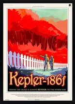 Kepler-186 f - Where the Grass is Always Redder Framed Poster Print NASA JPL Ins - £40.11 GBP