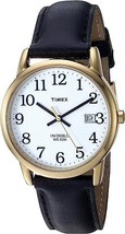 Timex T2H291 Men&#39;s Easy Reader Black Leather Strap Watch - £39.56 GBP