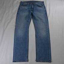 Levi&#39;s 34 x 32 505 Regular Fit Straight Leg Light Wash Denim Jeans - £17.62 GBP