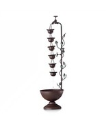 Outdoor Indoor 6-Tier Hanging Cups Water Fountain in Bronze Finish - $308.70 CAD