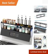Durable Magnetic Spice Storage Shelf – 2-Tier Design for Kitchen Efficiency - $87.07