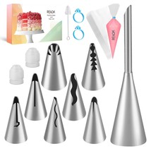 Pastry Bags And Tips Set For Beginners, Seamless No Joint Korean/Ruffle ... - $14.99