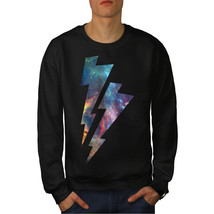 Wellcoda Space Thunder Mens Sweatshirt, Lightning Casual Pullover Jumper - £24.17 GBP+