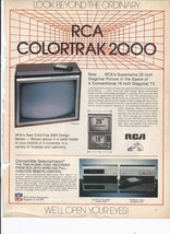 80&#39;s RCA Colortrak2000 and VK330 Print Ad Electronics Television 8.5&quot; x 11&quot; - £15.11 GBP
