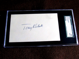 TONY KUBEK 1961 WSC NEW YORK YANKEES SS SIGNED AUTO VINTAGE INDEX SGC BE... - £52.06 GBP