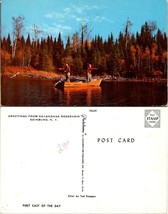 New York(NY) Edinburg Sacandaga Reservoir Autumn Fall Fishing Vintage Postcard - £7.44 GBP
