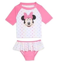 Disney™ ~ Size 12 Months ~ 2-Pc. ~ MINNIE MOUSE ~ Rash Guard Swimsuit ~ ... - $14.96