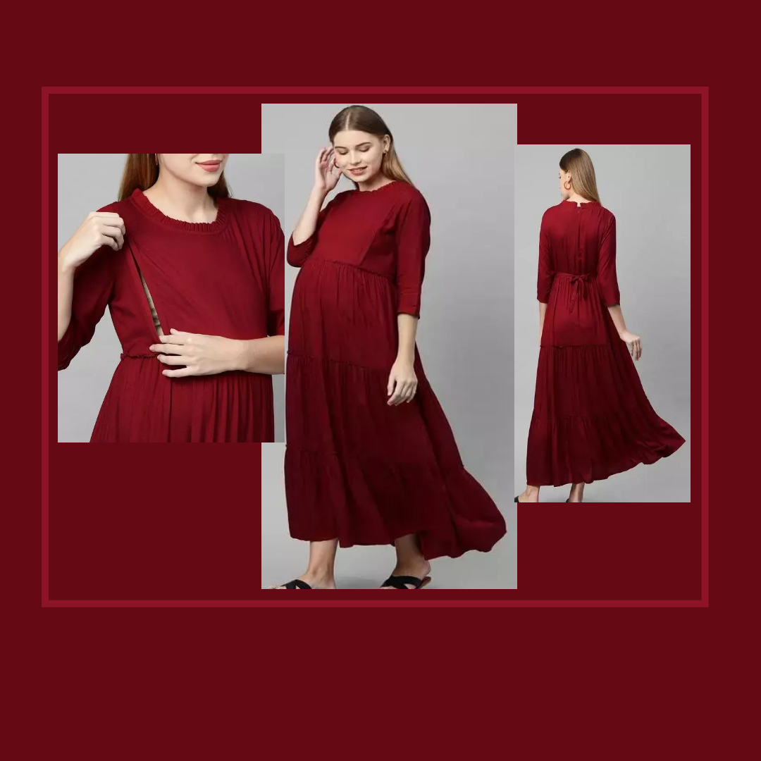 Attractive Pregnant / Maternity Women Kurti Gown Suit Easy baby Feeding ... - $35.09