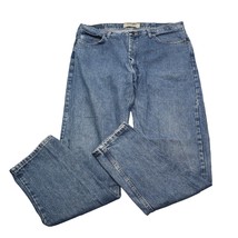 Wrangler Jeans Men 40x34 Blue Pants Straight Denim Cowboy Workwear Western - $24.63