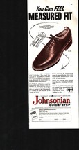 1953 Johnsonian Mens Shoes Vintage Print Ad 1/4 Page Measured Fit Wooden... - £20.74 GBP