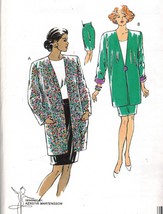 Misses Kwik Sew Career Office Work Long Jacket Pull On Skirt Sew Pattern XS-XL - $11.99